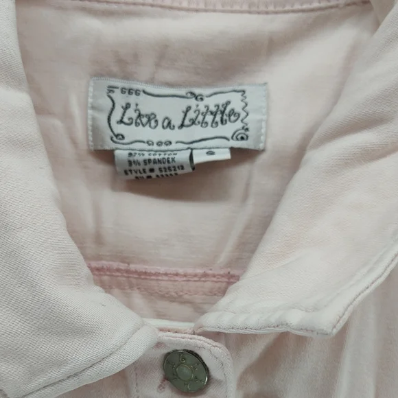 Live a Little Light Pink Jean Jacket - Picture 2 of 6